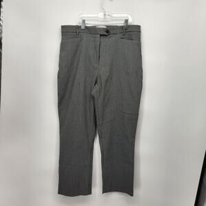 NWT Calvin Klein Black White Dotted Tapered Leg Cropped Dress Pants Women's 10